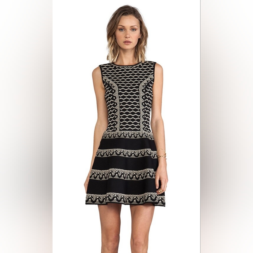BCBGMAXAZRIA Wilma Dress in Black Fit & Flare Medium